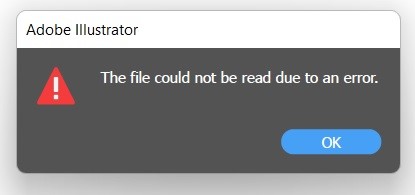 رفع خطای the file could not be read due to an error 