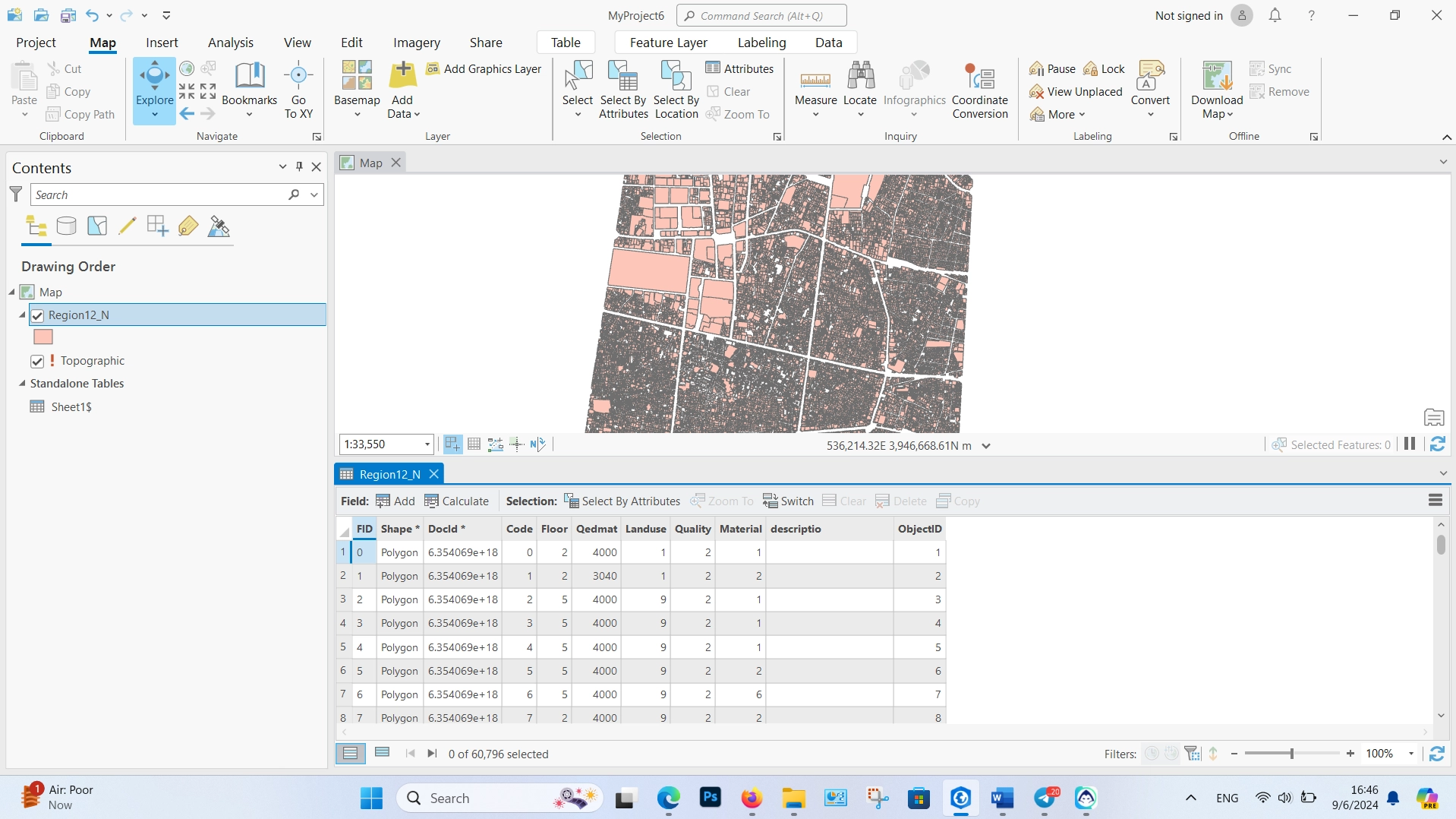 اتصال فایل اکسل به لایه در ArcGIS Pro