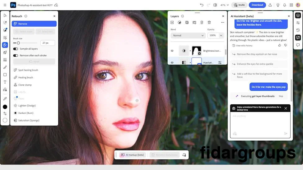 AI Assisted Editor در فتوشاپ